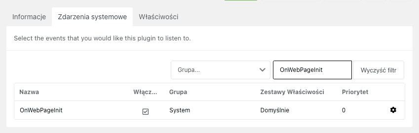 modx OnWebPageInit