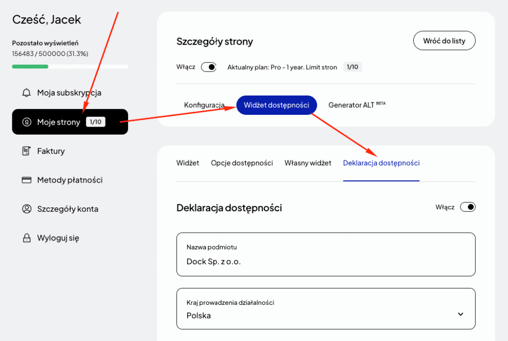 deklaracja dostępności - jak wygenerować
