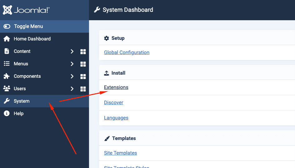 Joomla install