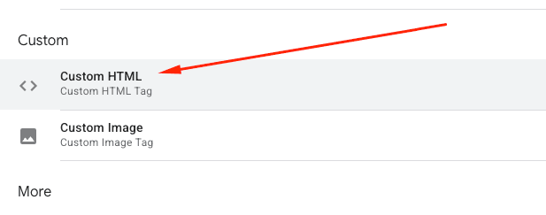 GTM - custom html