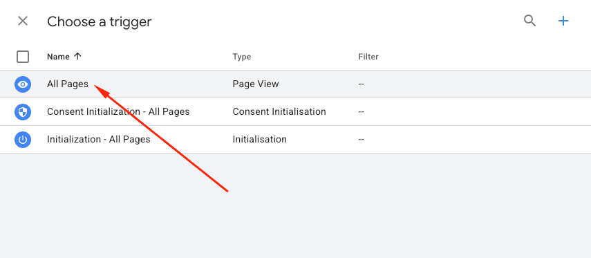 GTM - regule all pages