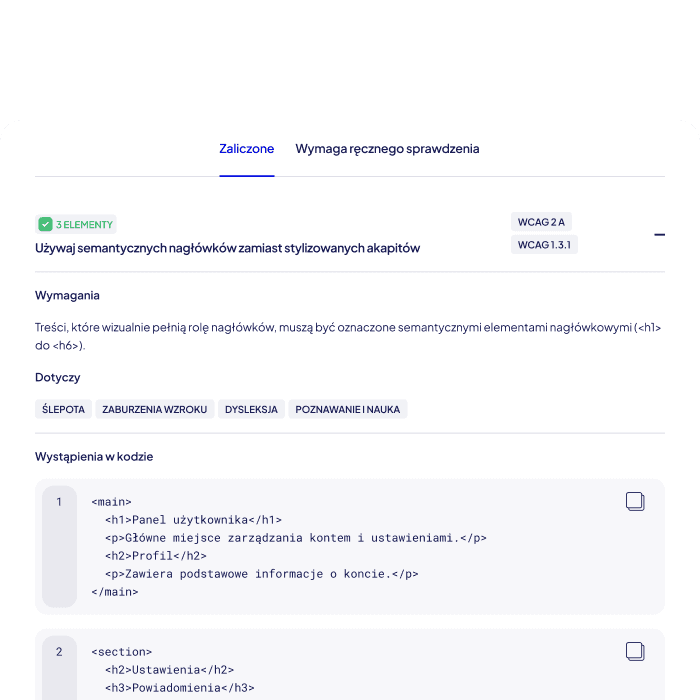 Wynik audytu automatycznego