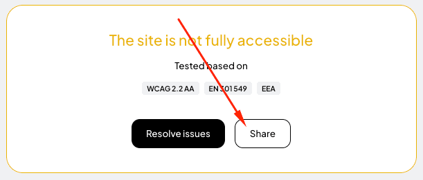 Sharing an accessibility audit